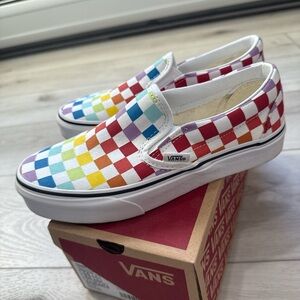 Vans Colorful Checkered Slip-On Shoes